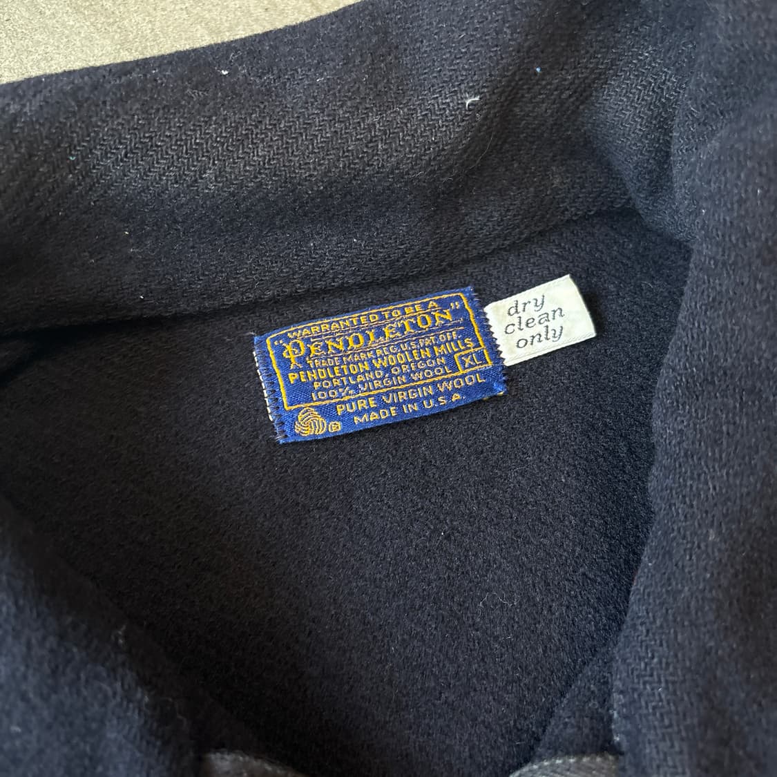 90s 90년대 미국 생산 펜들턴 네이비 울 2way 자켓 상품이미지5