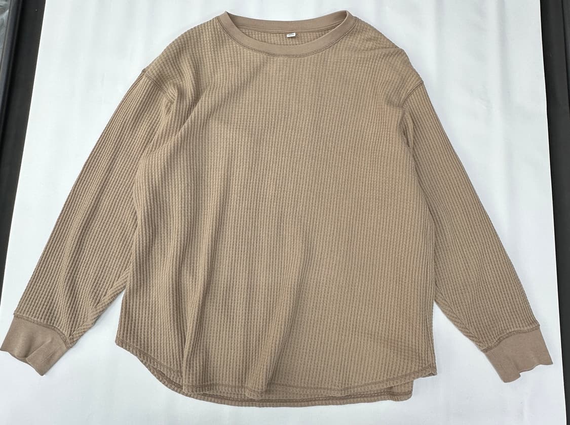 🪶보헤미안 반팔 니트 레이어드세트 🪶 펑크 락 와플 긴팔티셔츠 상품이미지7