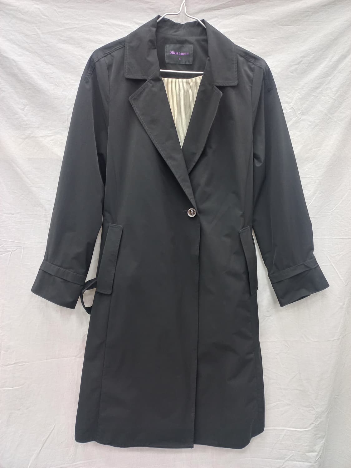 올리비아 로렌 블랙 트렌치 코트 (여 95) 상품이미지8