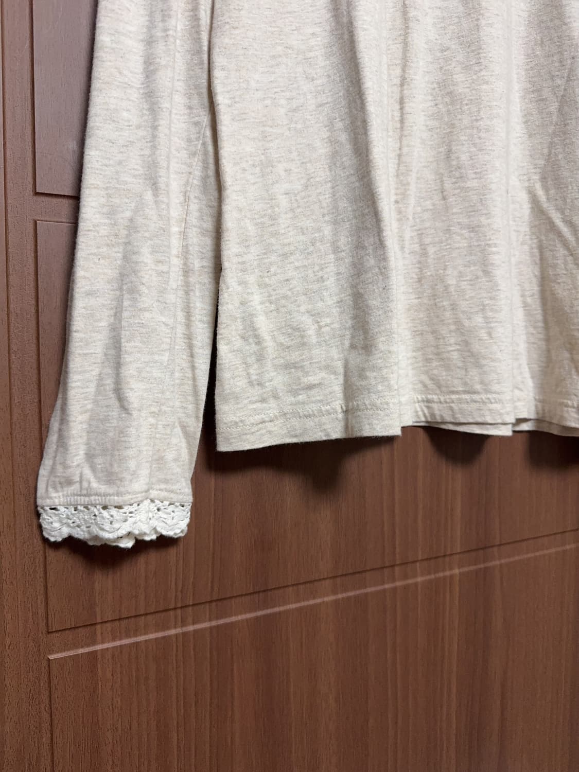 모리걸 하구미 일본 빈티지 사만사모스 아이보리 레이스 긴팔 이너티 상품이미지3