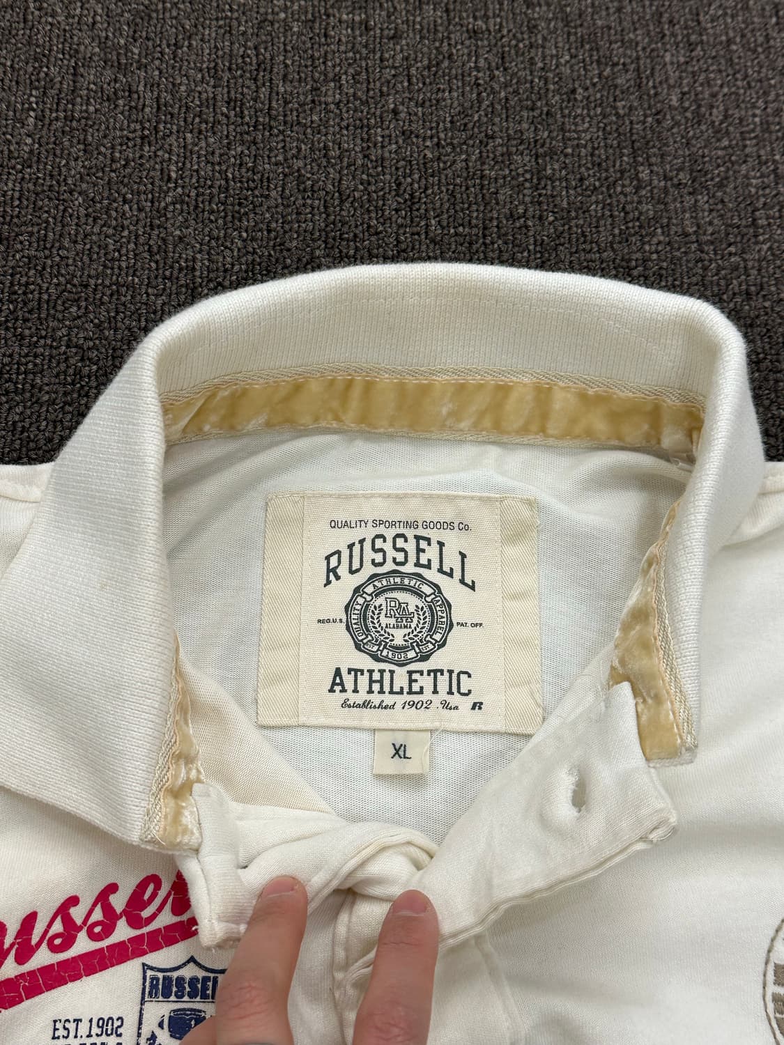 XL)Russell Athletic vintage 그래픽 폴로 셔츠 상품이미지6