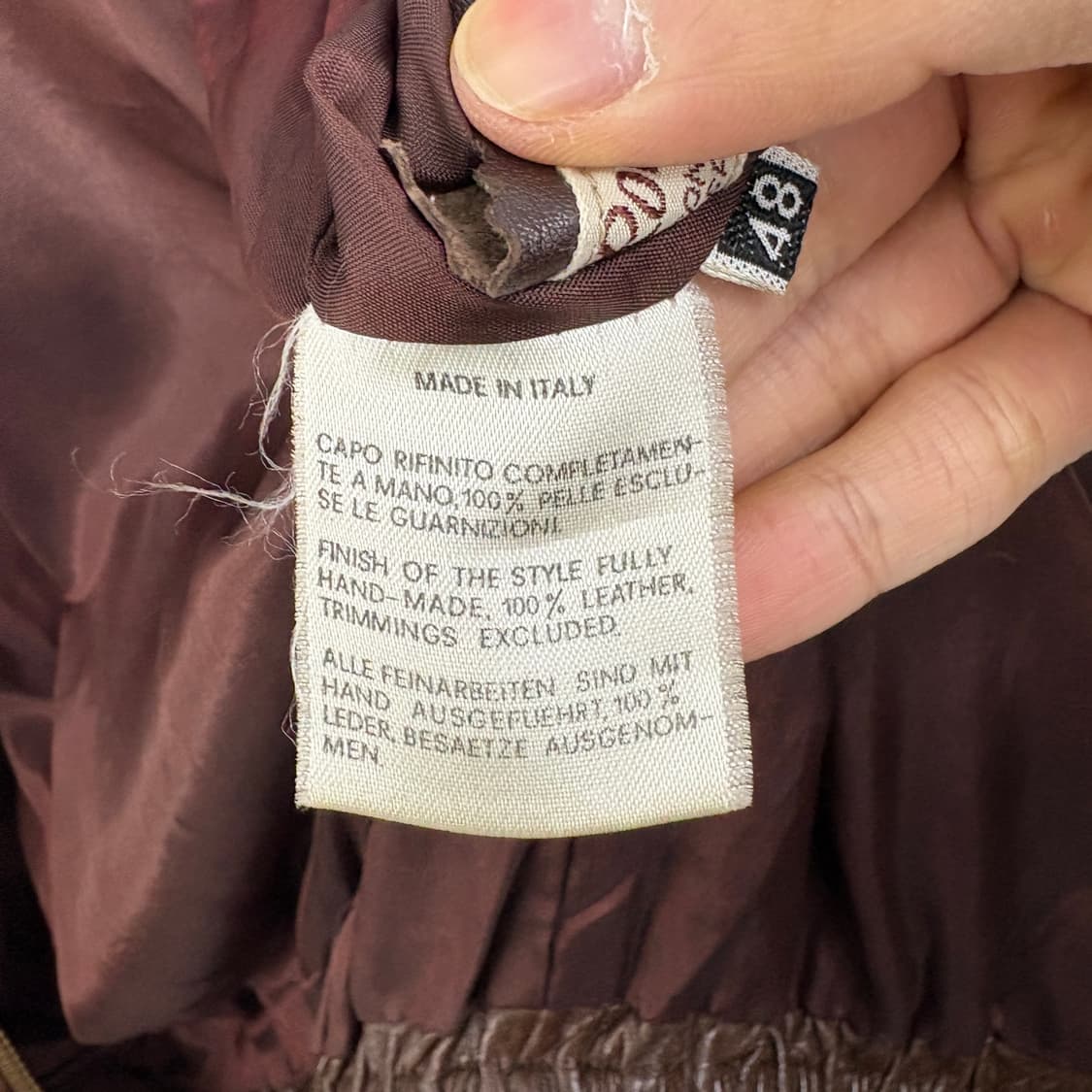 빈티지 브라운 송아지 가죽 자켓 여성M 상품이미지6