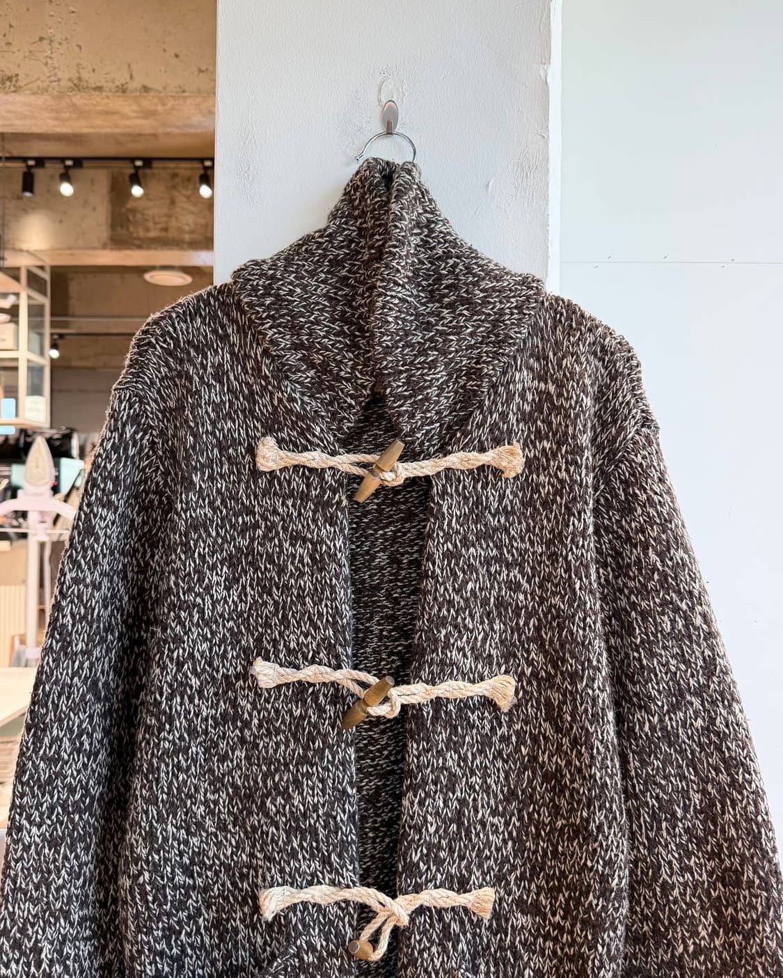 데님 앤 서플라이 랄프로렌 브라운 보카시 숄카라 더플 니트 가디건 상품이미지3