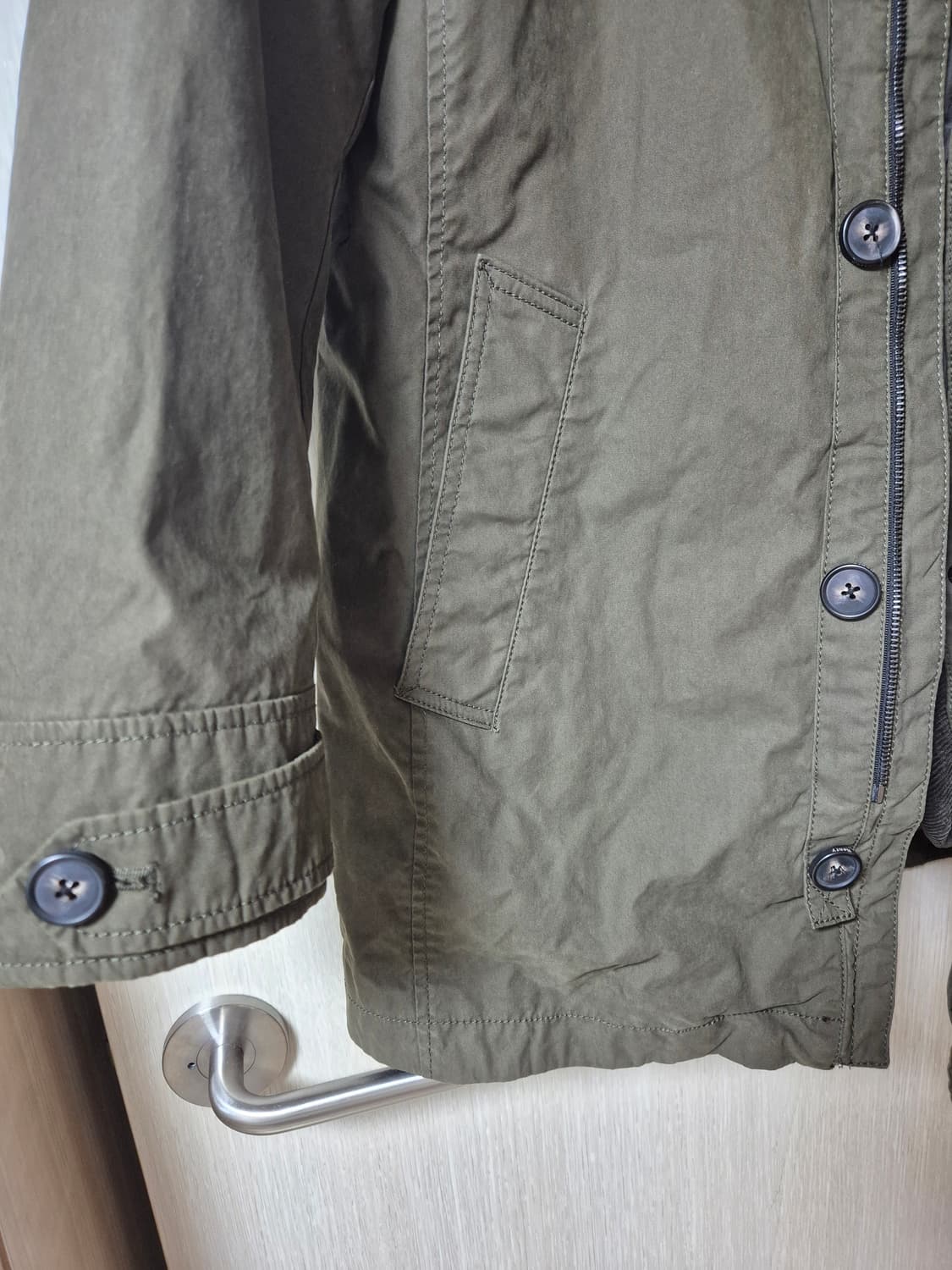 (21년) 새제품 헨리코튼 싱글코트 구스다운  카키 야상 점퍼 상품이미지8