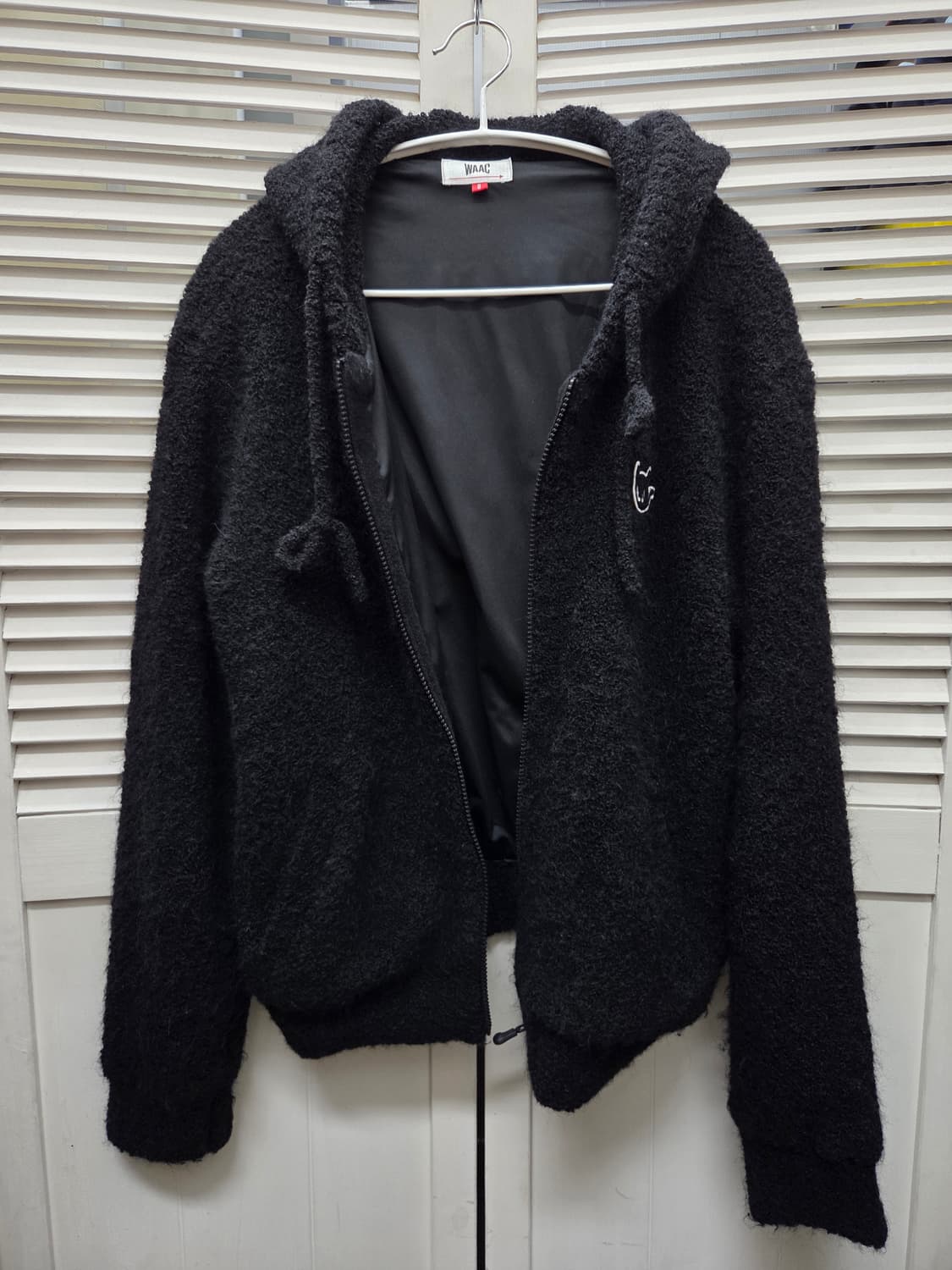 왁 WAAC 부클 니트 후드 집업 상품이미지2