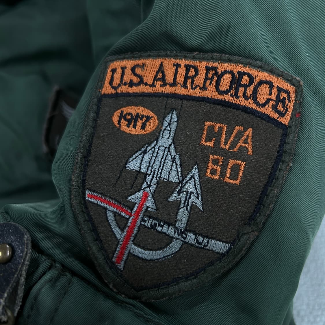 USA 항공 카키 봄버 자켓 2XL 상품이미지5