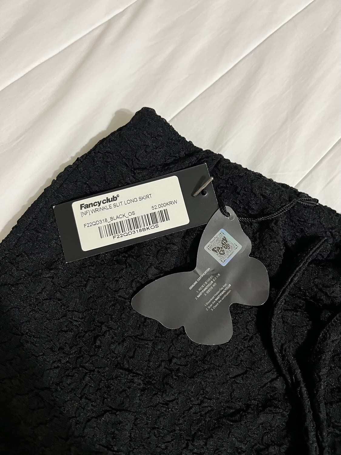 네스티팬시클럽 링클 슬릿 롱스커트 상품이미지7