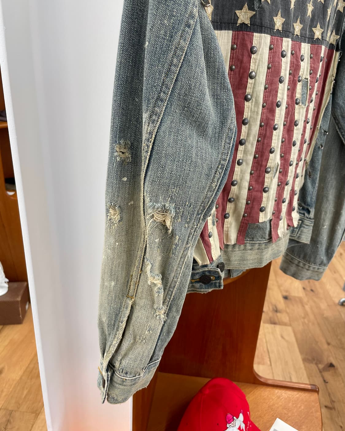 [S] 데님앤서플라이 랄프로렌 성조기 스터드 데님 자켓 상품이미지4