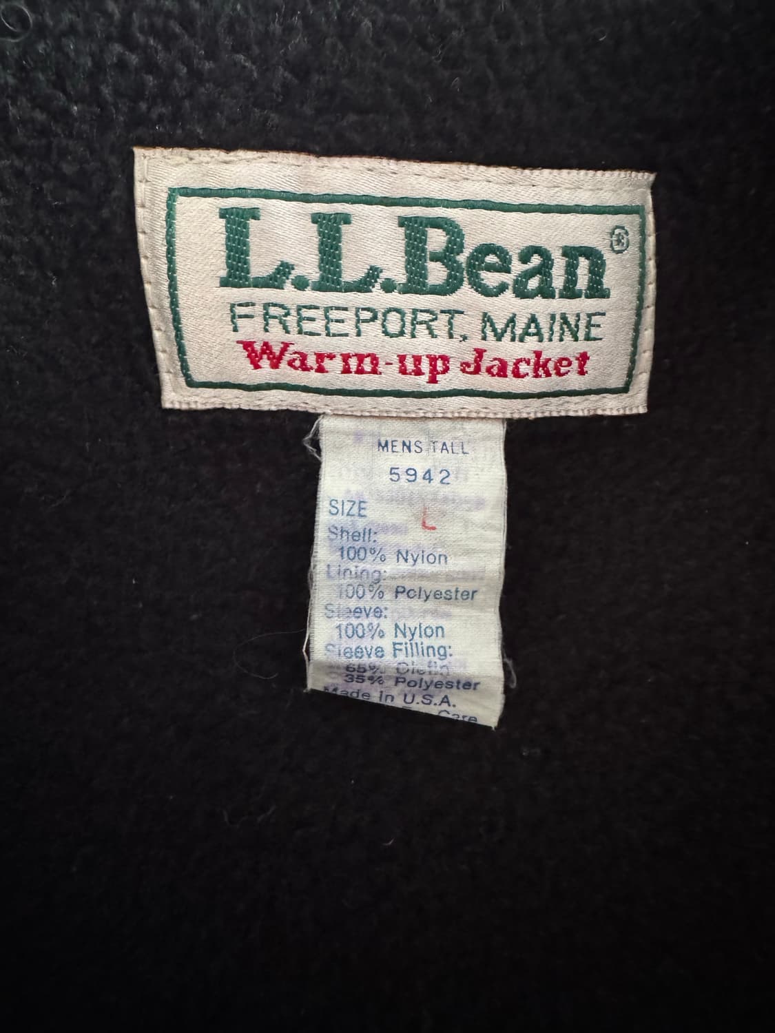 [L] 90s 엘엘빈 ll bean 웜업 자켓 tan 상품이미지3