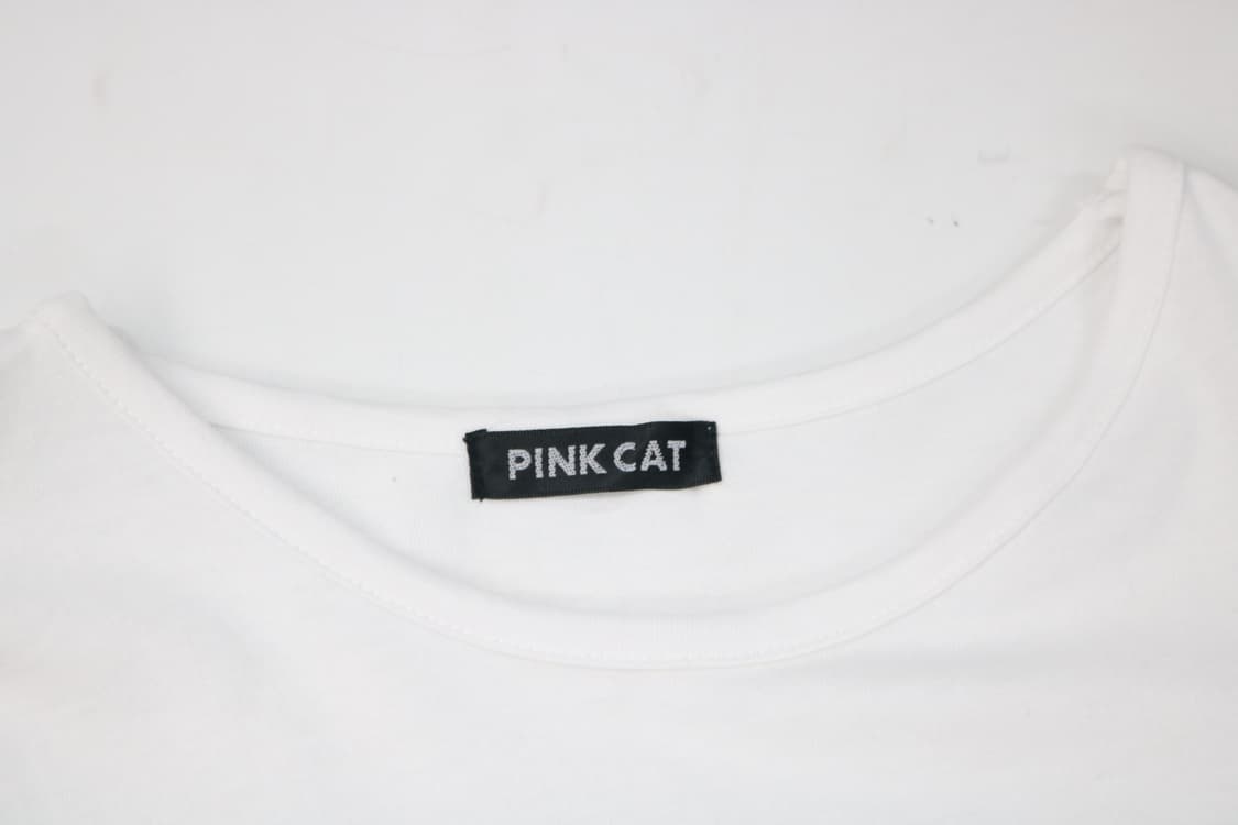 PINK CAT 핑크캣 퍼플 글리터 레터링 반팔티셔츠 (L) 상품이미지4