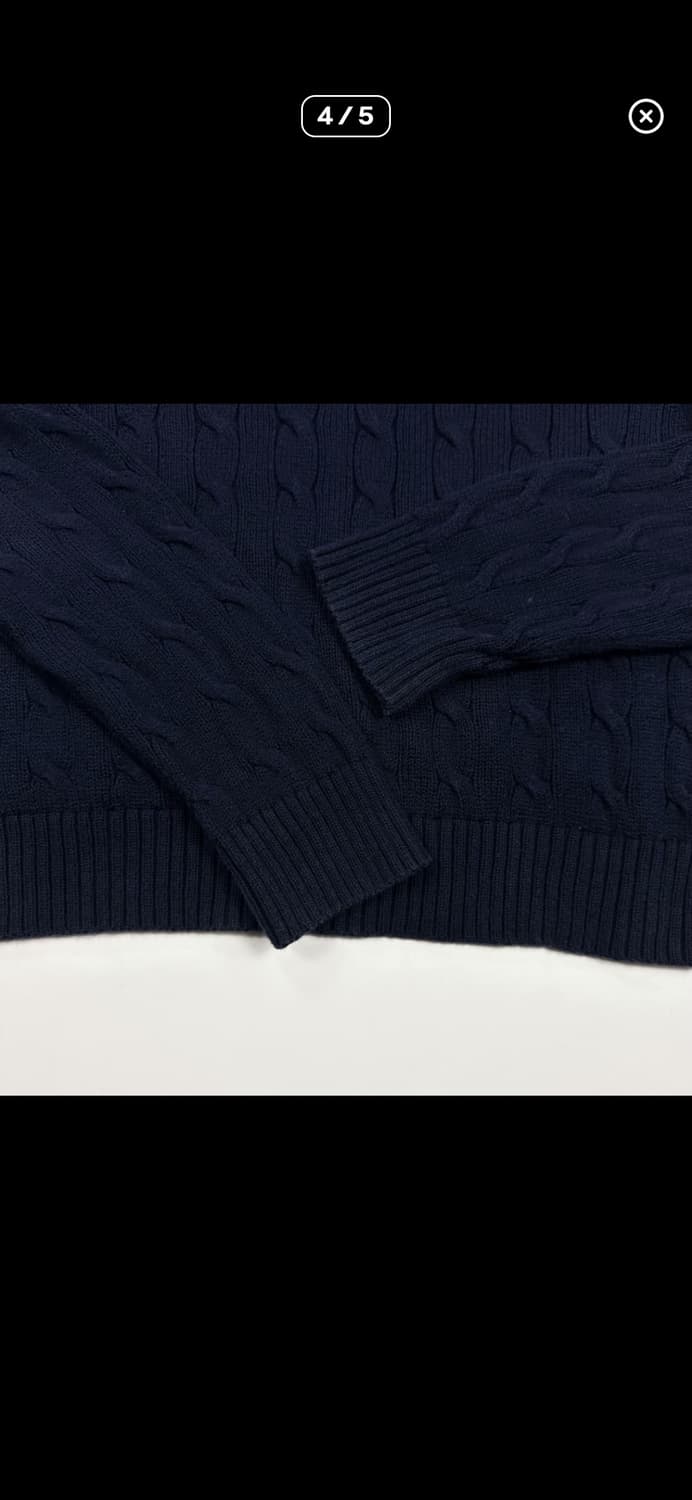 폴로 랄프로렌 클래식 케이블 니트 네이비 L 상품이미지4