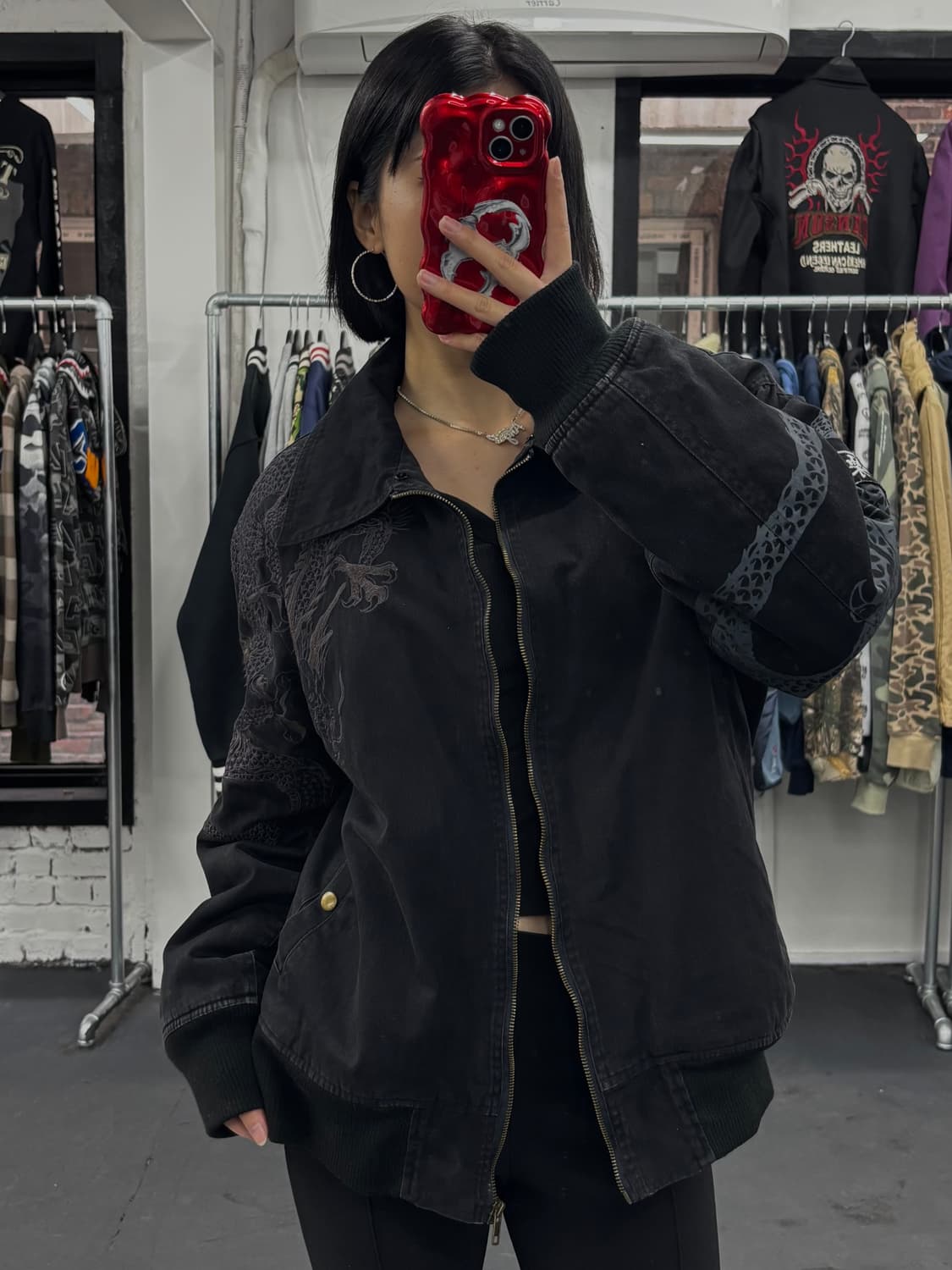 카라쿠리 타마시 오리엔탈 드래곤 워크자켓 상품이미지2