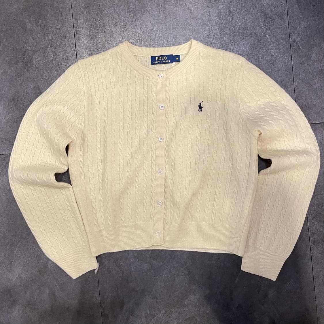 [IM] polo 폴로랄프로렌 화이트 가디건니트 상품이미지2