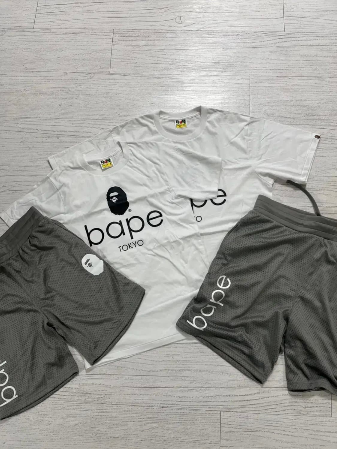BAPE 반팔티 + 반바지 세트 상품이미지1