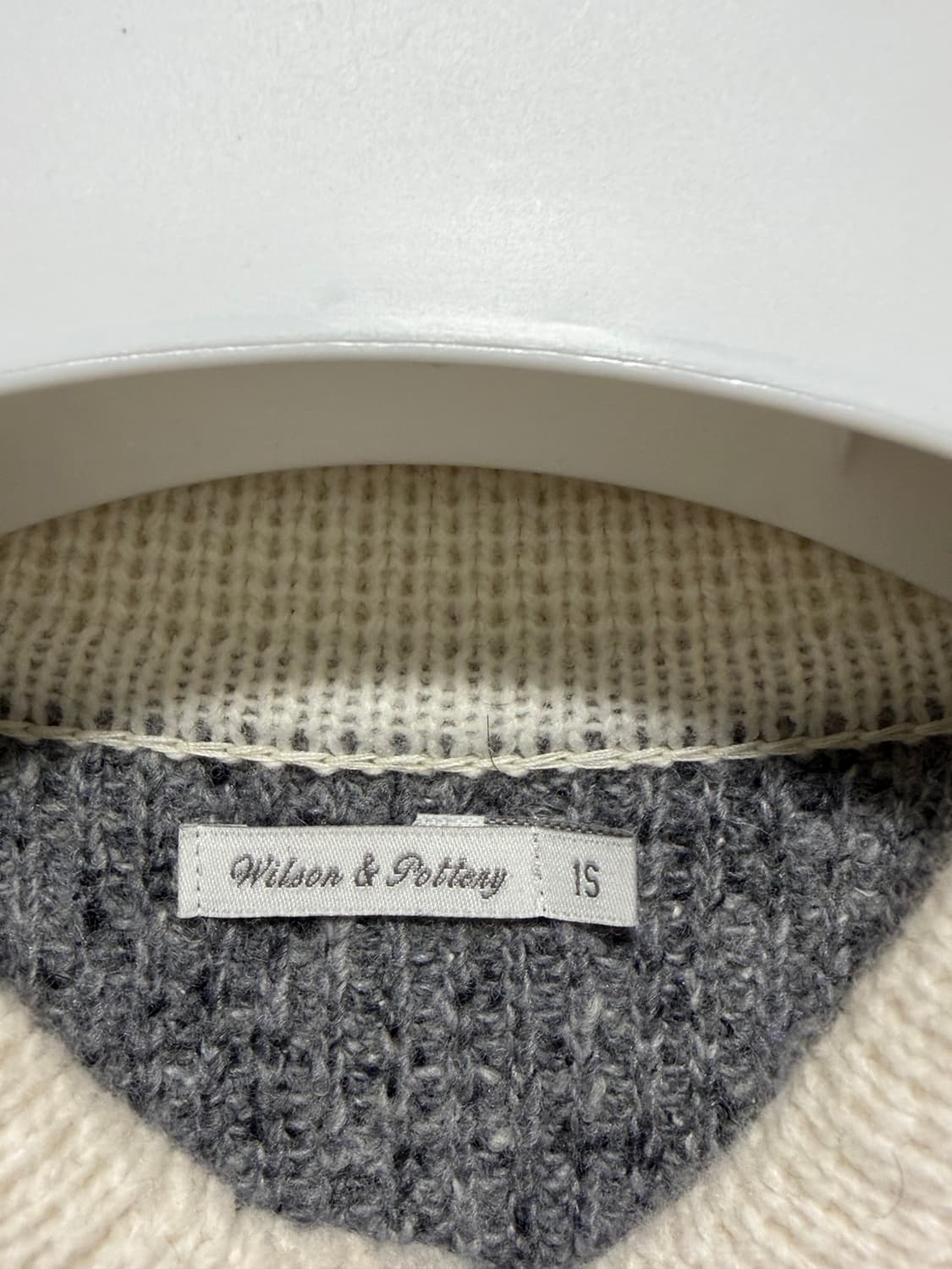 포터리X윌슨 럭비 폴로 니트 멜란지그레이 1사이즈 상품이미지2