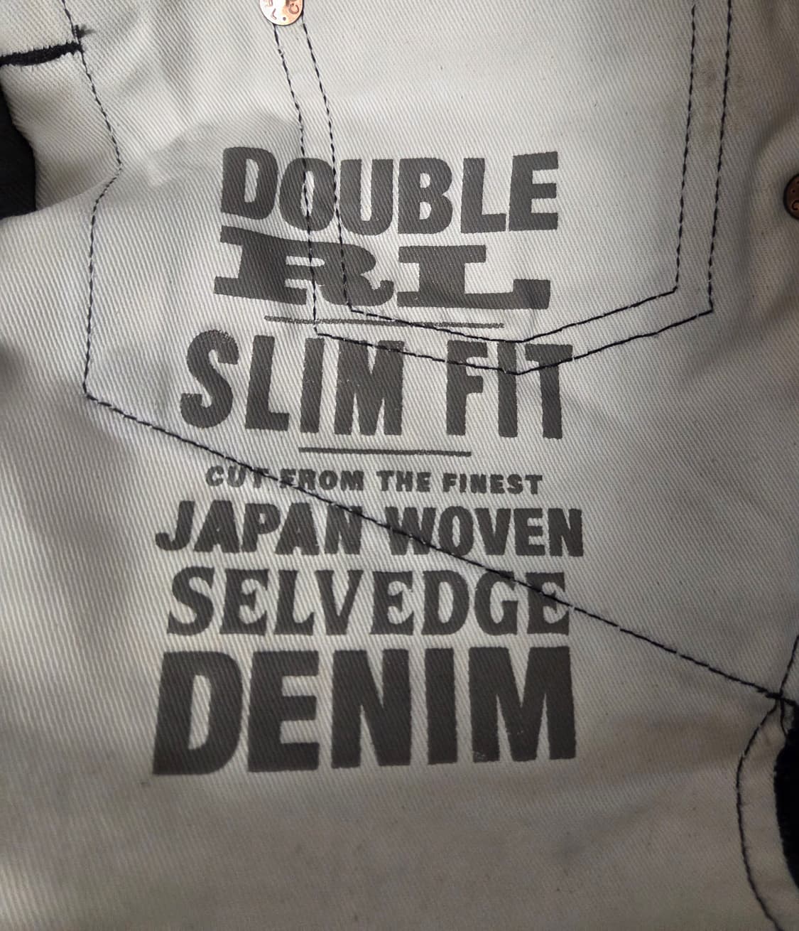 RRL 더블알엘 블랙온블랙 셀비지 데님 팬츠 32/30 상품이미지4