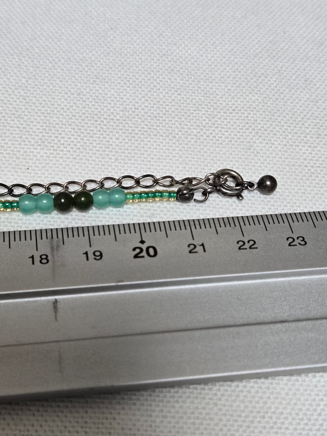 그린글래스비즈+실버925볼 목걸이 상품이미지7