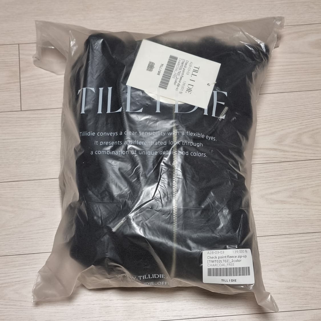 편택포) TILL I DIE/틸아이다이 체크 포인트 플리스 집업 차콜 상품이미지9