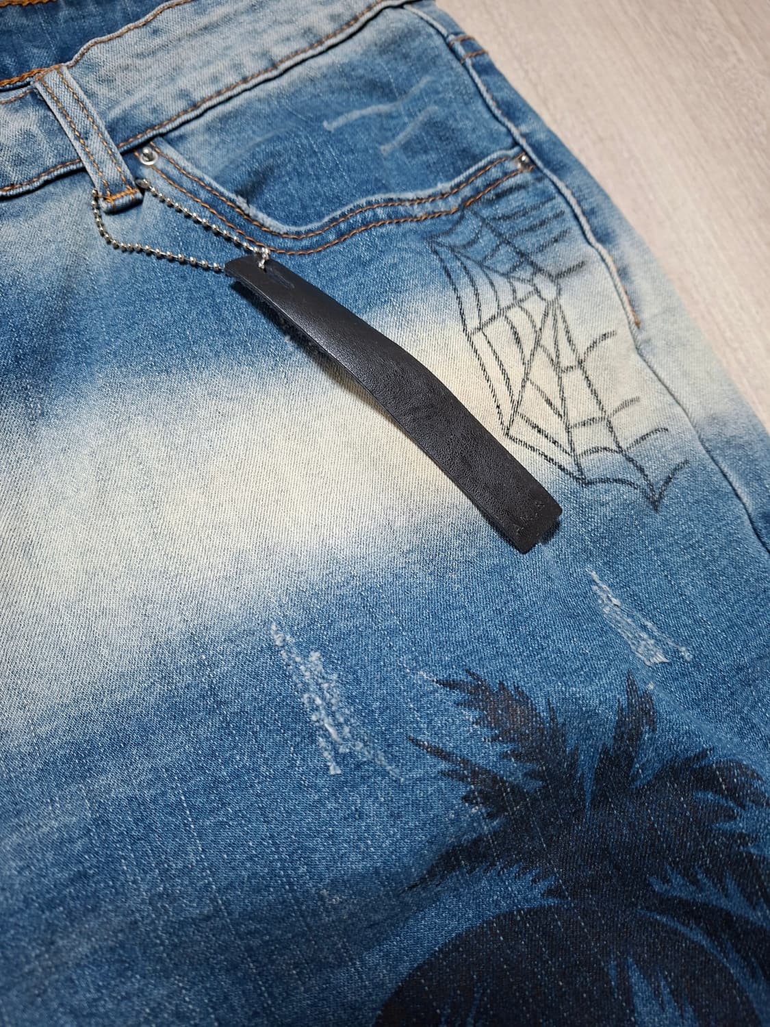 아미리 야자수 데님 팬츠 희귀 상품이미지3