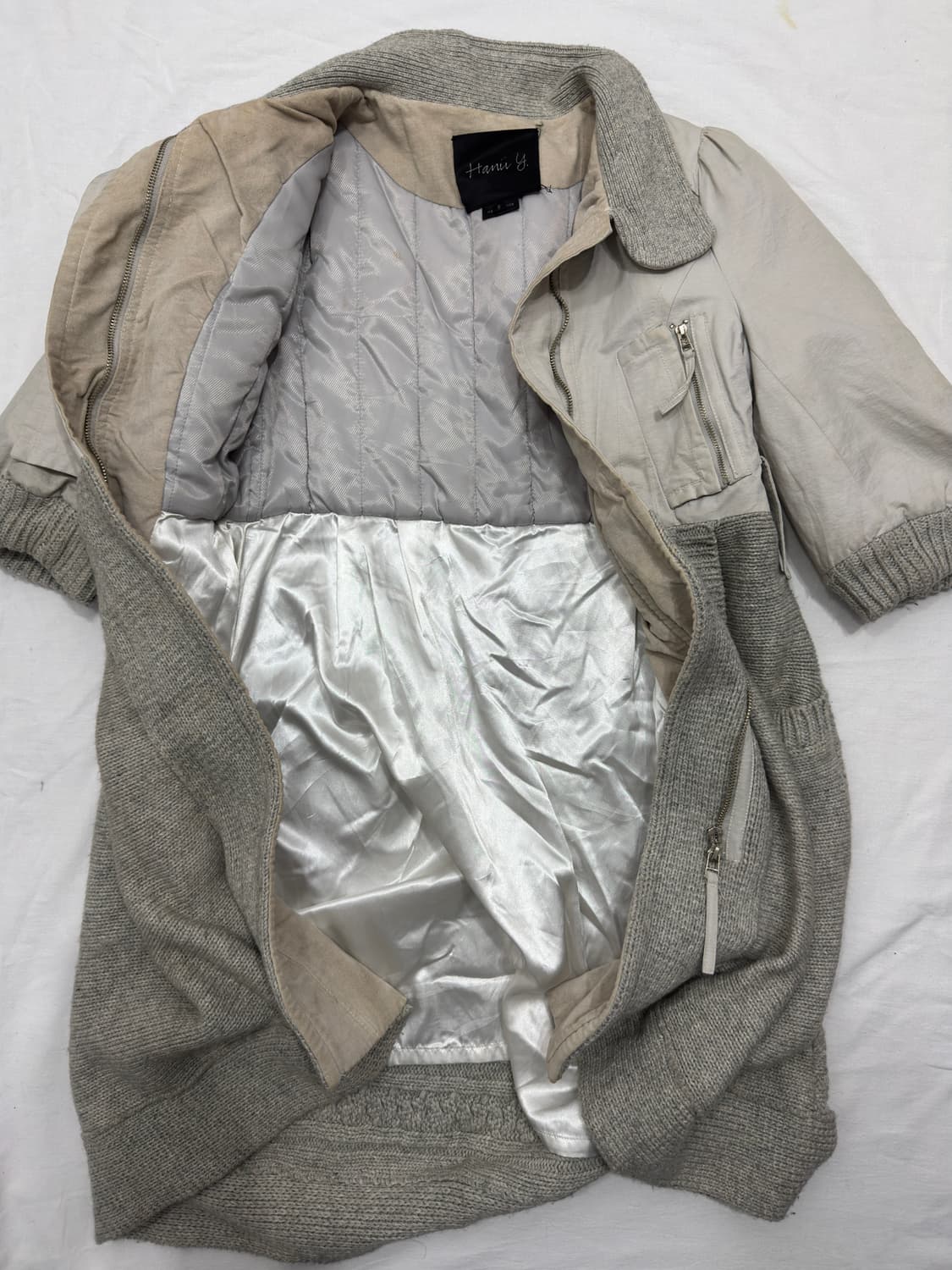 hanii y knit detail twoway jacket 상품이미지5