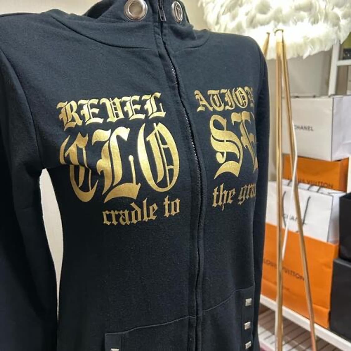 Blue strive y2k gal punk hood jp 상품이미지5