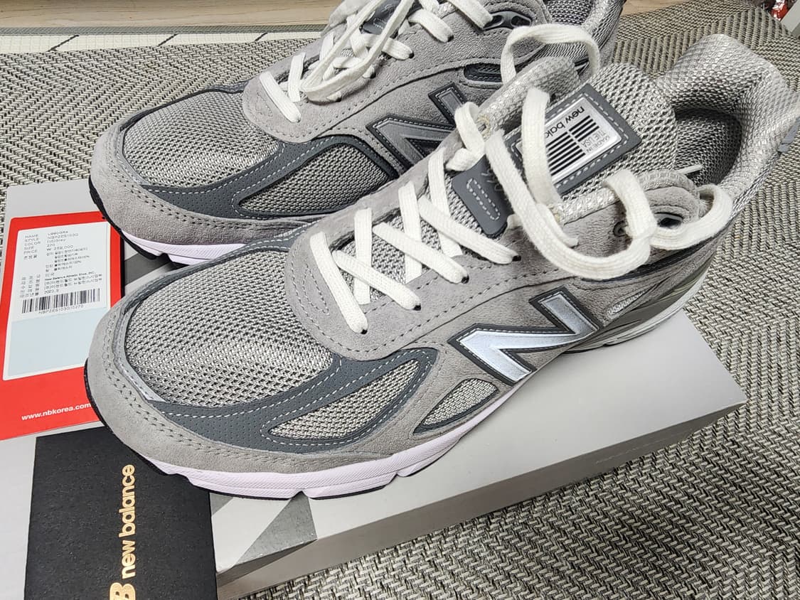 뉴발란스 990v4 그레이 270 1회착 상품이미지6