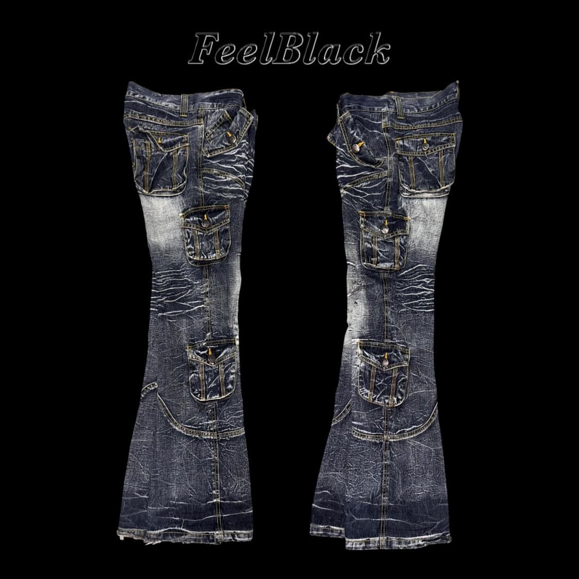 LOWBOX vintage cargo flare denim  상품이미지2