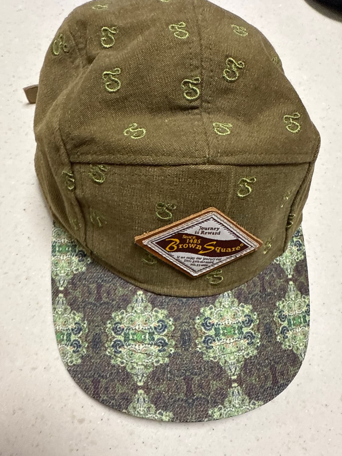 빈티지 그린 모자 팔아요 상품이미지1