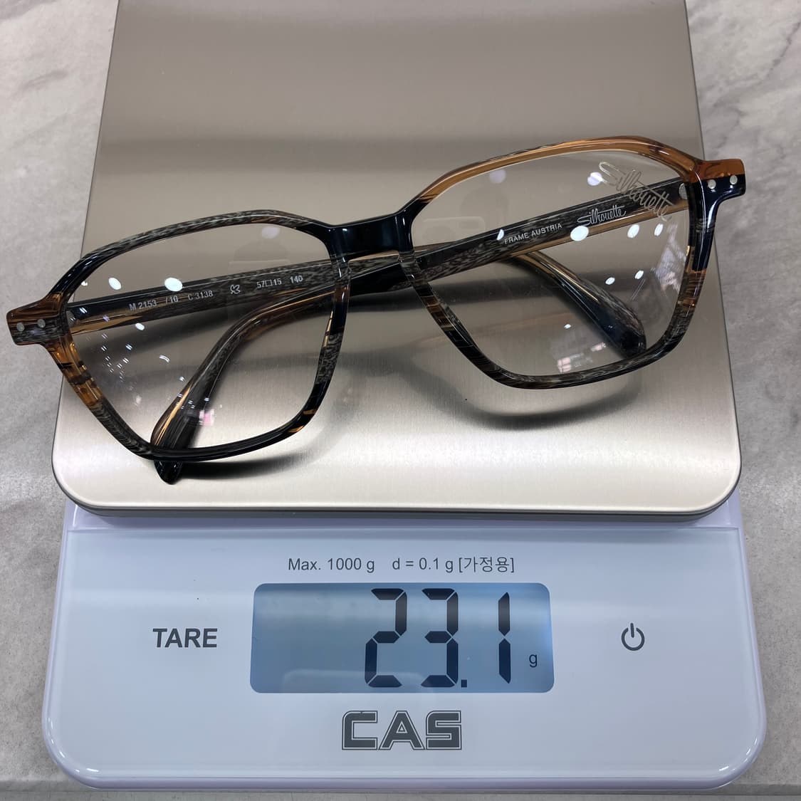 C16 실루엣 Silhouette 우드 패턴 웰링턴 뿔테 안경 상품이미지8