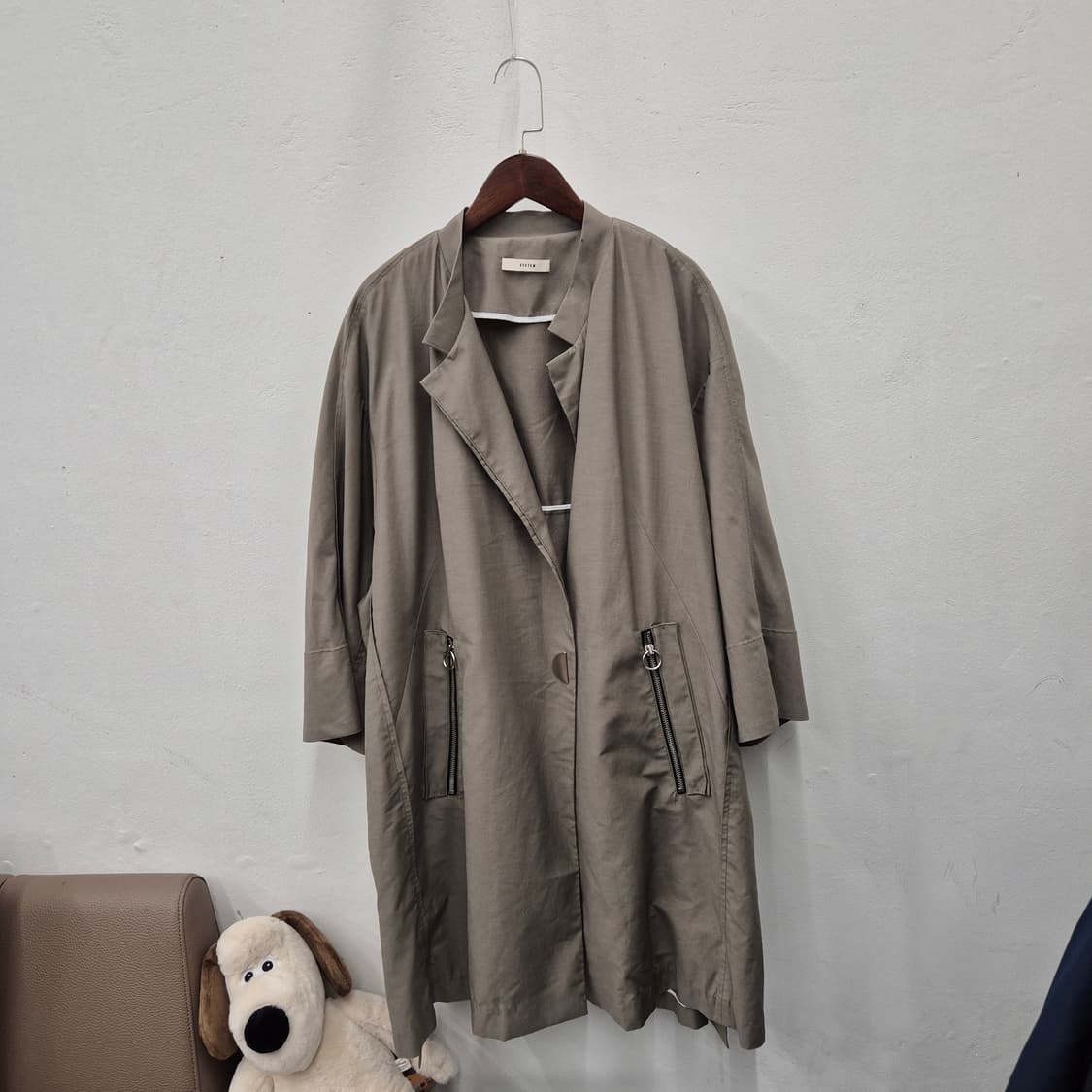 한섬 시스템 하프소매 루즈핏 코트 66~66 상품이미지1