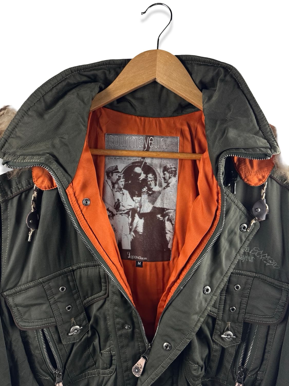 90s vintage fur shell bomber jacket2354 상품이미지3