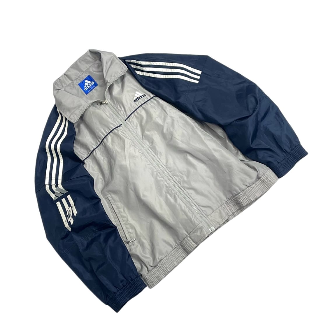 아디다스 올드스쿨 바람막이 대대장템 그레이 네이비 상품이미지1