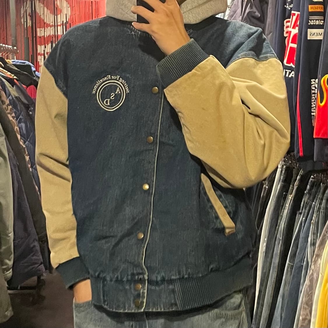 [IM] VTG 데님 바시티 자켓 상품이미지4