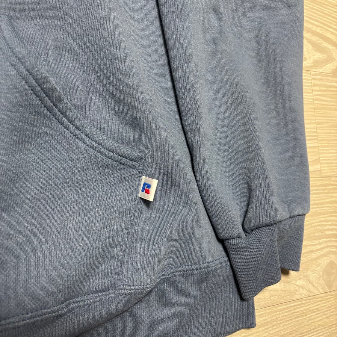 빈티지 러셀 후드 블루 상품이미지4