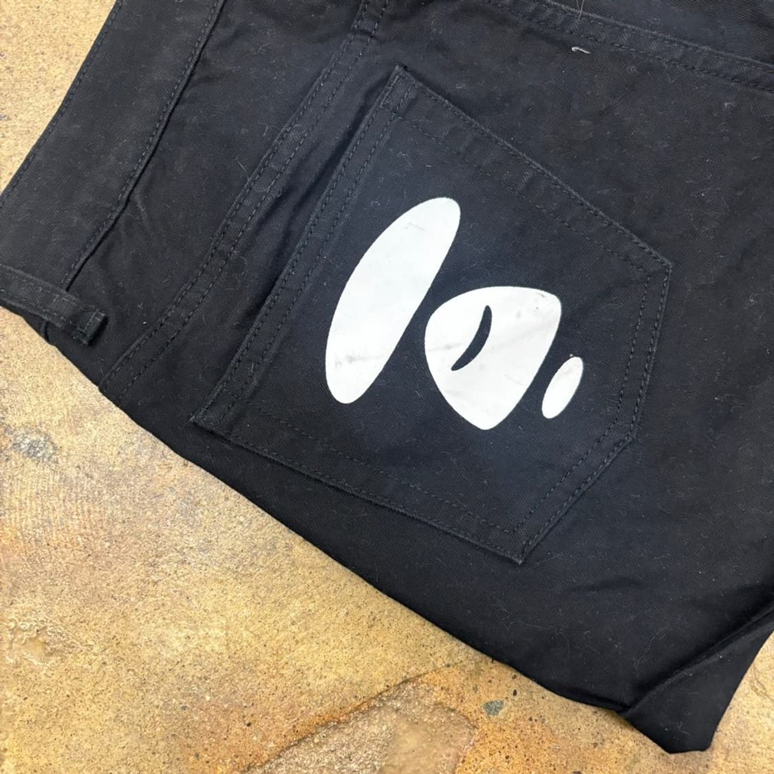 [정품/XS] 베이프 백로고 마일로 홀로그램 블랙 면 반바지 숏팬츠 상품이미지7
