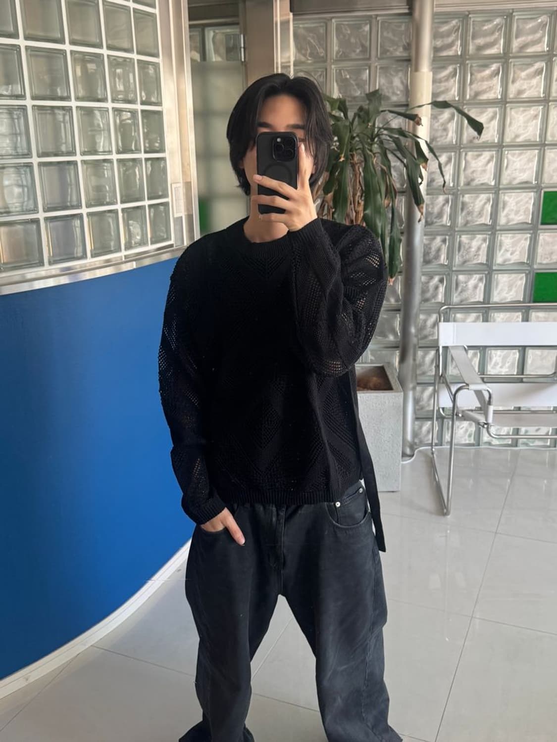 MESH KNIT 지오메트리 메시 니트 상품이미지2