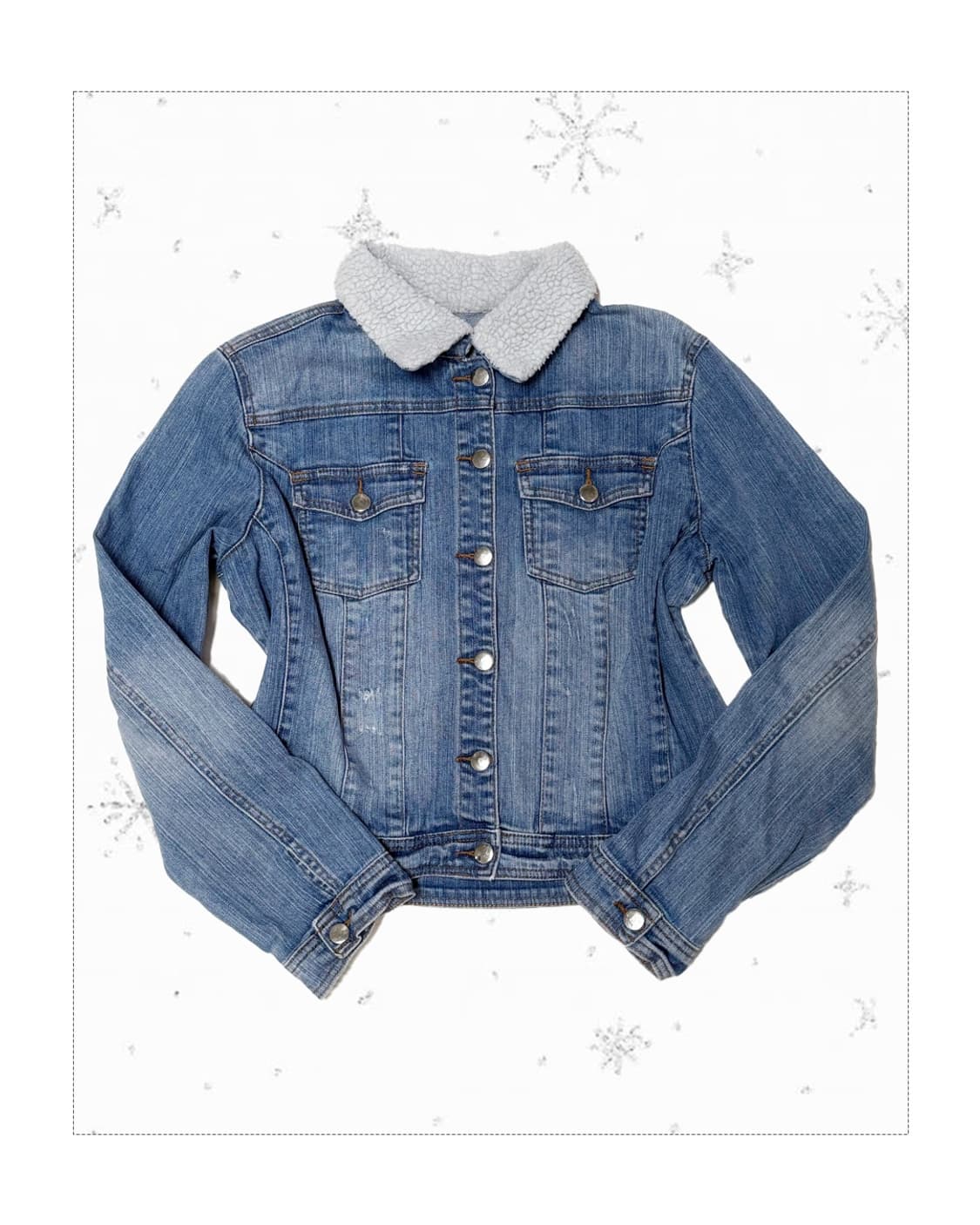 뽀글이 데님 청자켓 상품이미지1