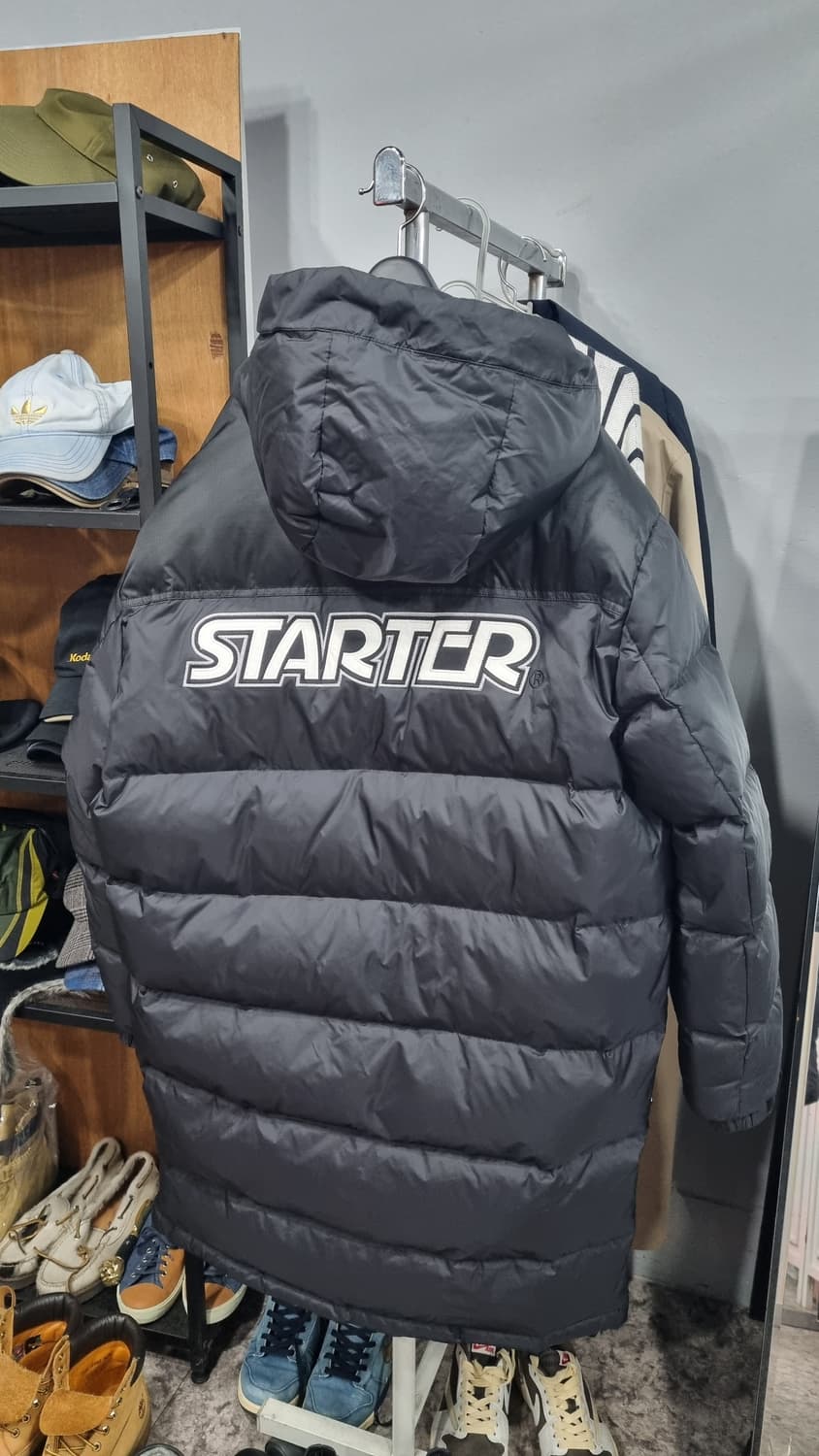 스타터 검정색 오리솜털 롱패딩 xL(105~110) 컨디션10/9 상품이미지4