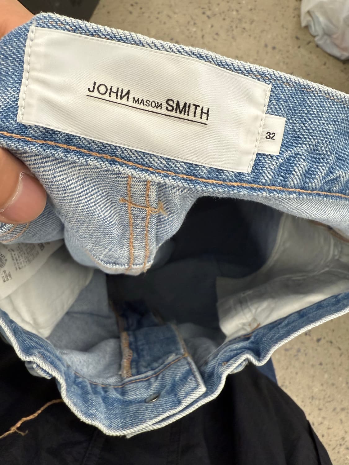 johnmasonsmith 컴포트 테이퍼드 팬츠 연청 32 상품이미지5