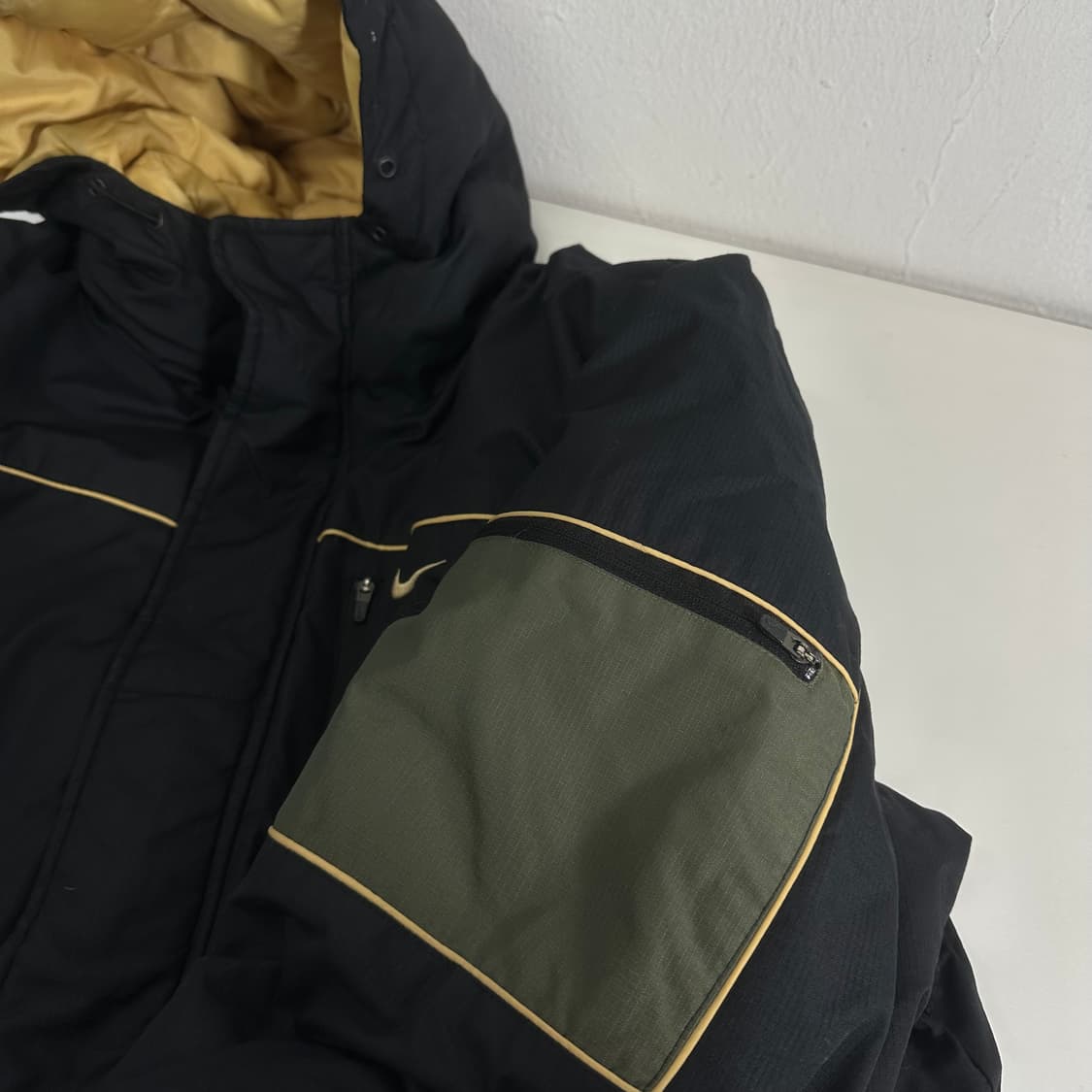 XL 나이키 블랙 덕다운 립스탑 패딩점퍼 상품이미지8