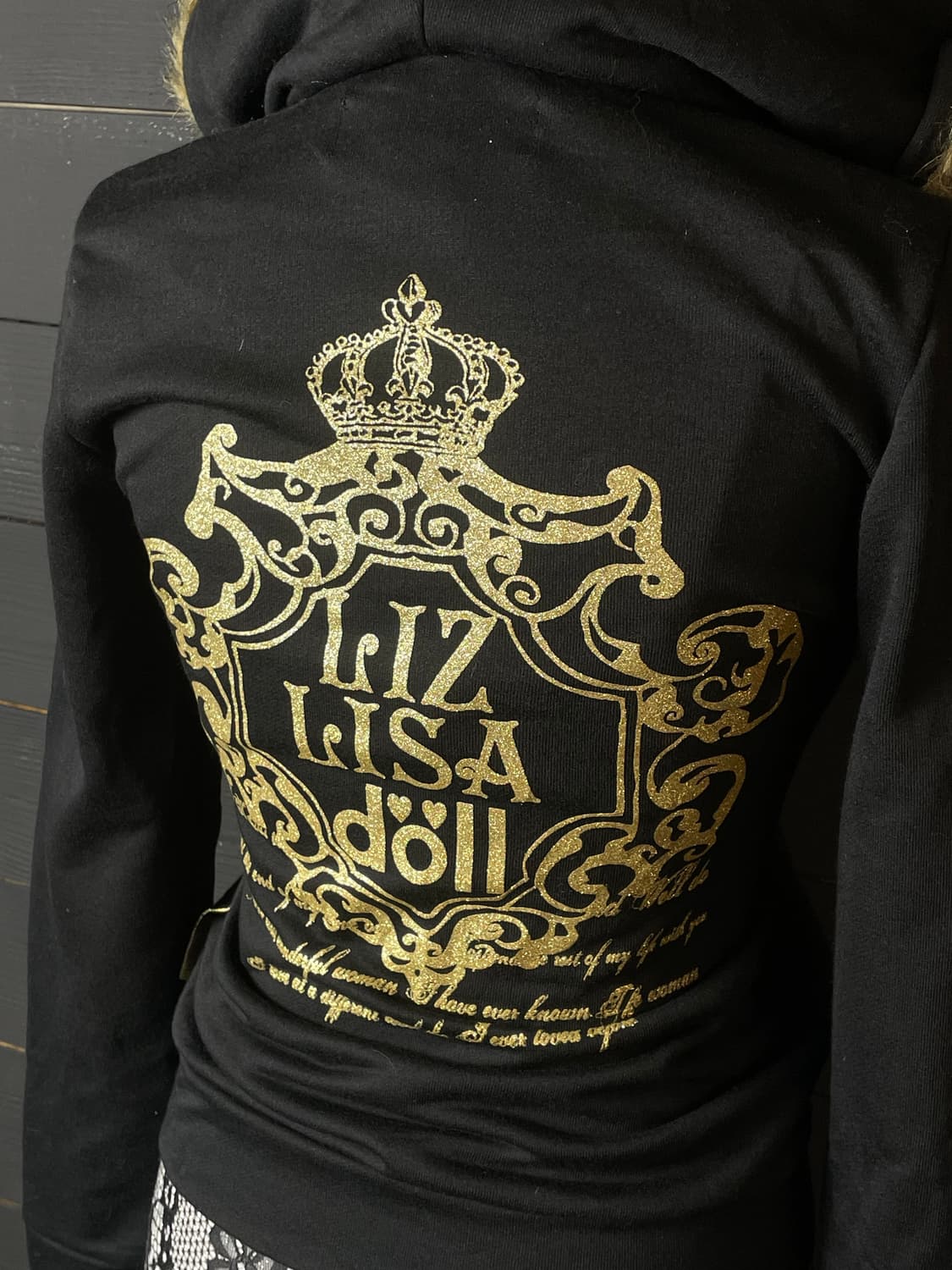 LIZ LISA DOLL 갸루 퍼 레터링 금박 후드집업 상품이미지7
