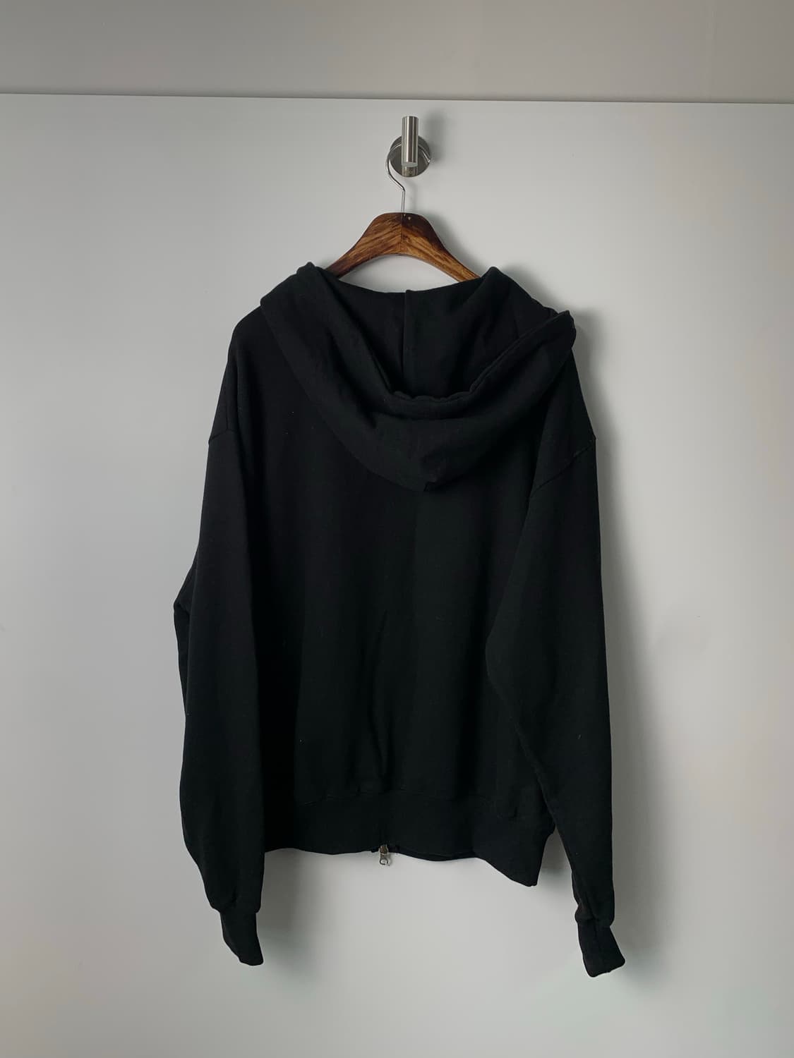 유희 리본 블랙 후드집업 상품이미지3