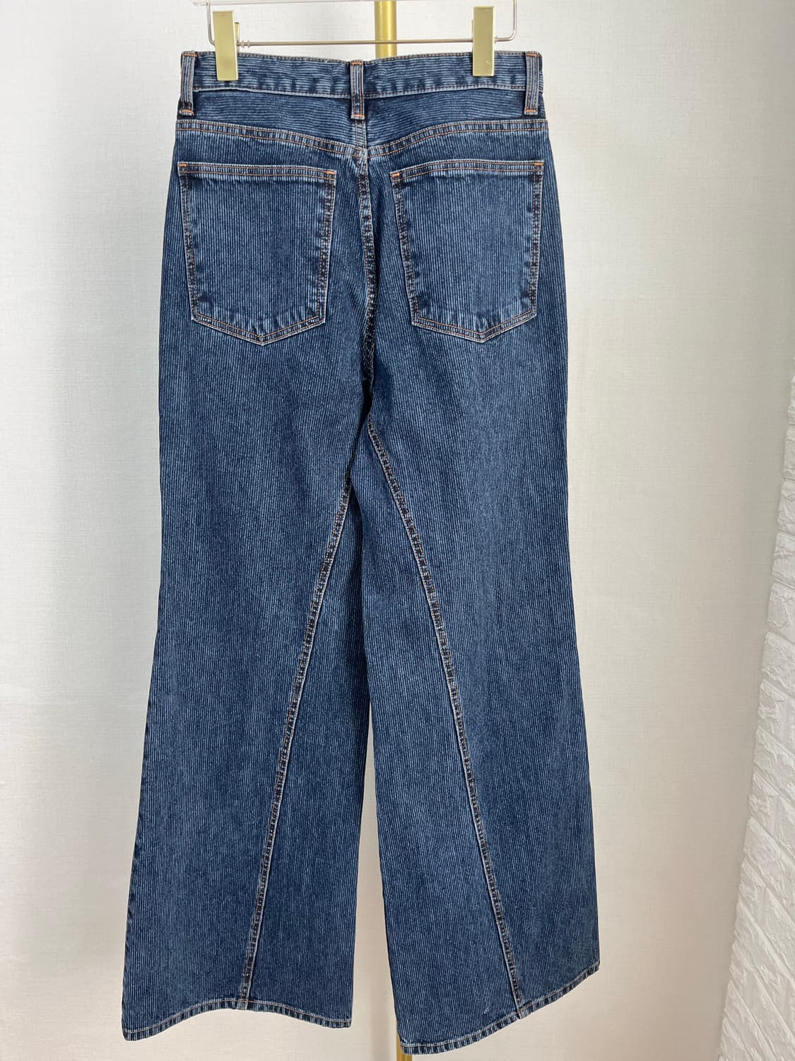 더로랑 세미와이드트위스트데님(코듀로이딥블루,M 사이즈) 상품이미지5