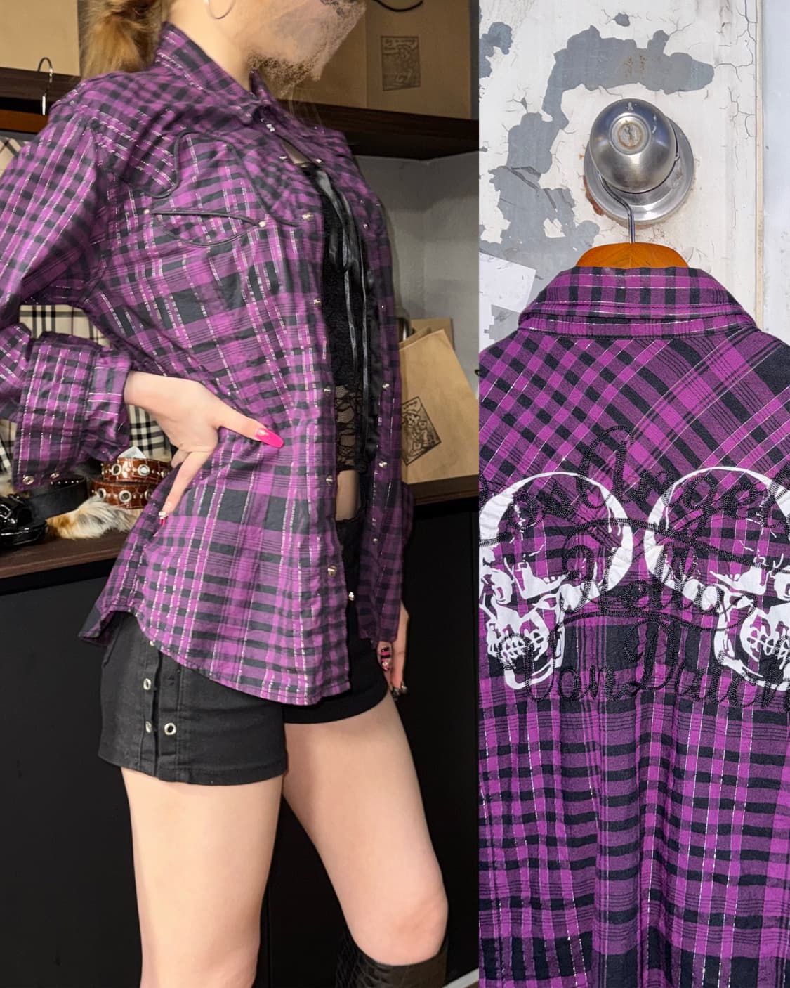 본더치 고스 체크셔츠  상품이미지1