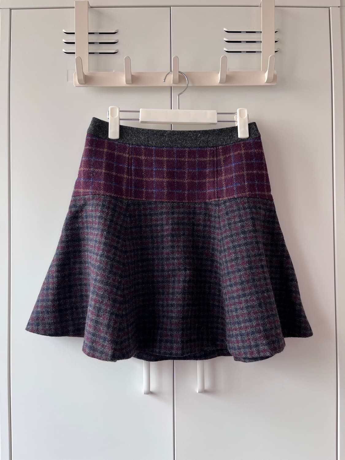 Kumikyoku x Moon 트위드 배색 플레어 스커트 상품이미지2