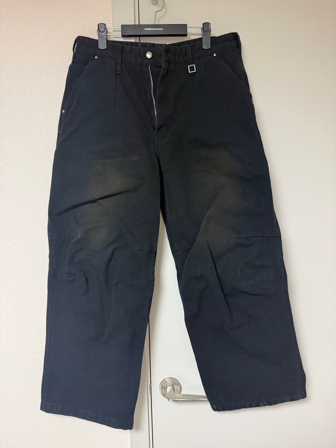 [50] 우영미 25ss 블랙 3d 와이드 데님 팬츠 상품이미지1