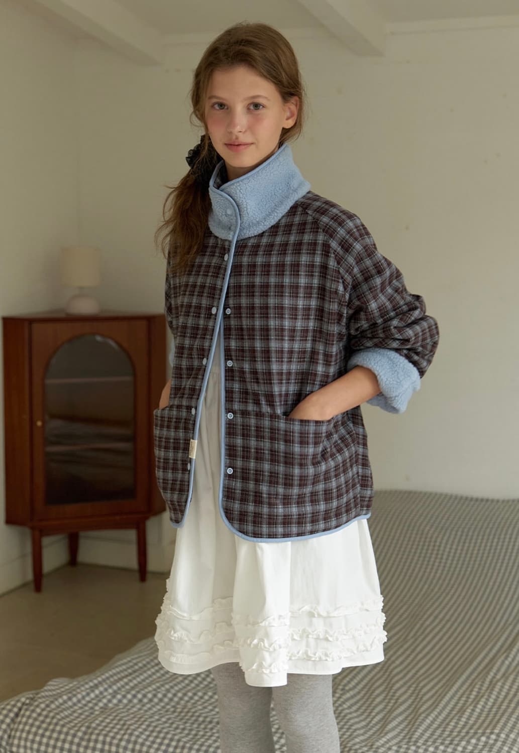 A CHECK FLEECE REVERSIBLE JUMPER 상품이미지4