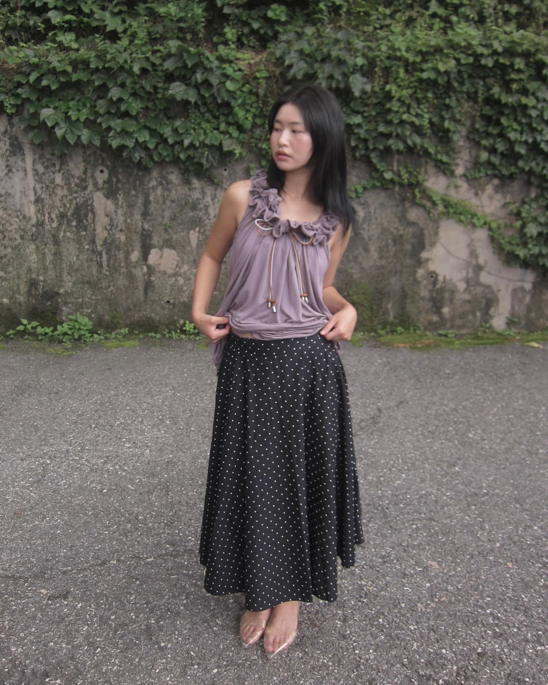vintage dot skirt 상품이미지5
