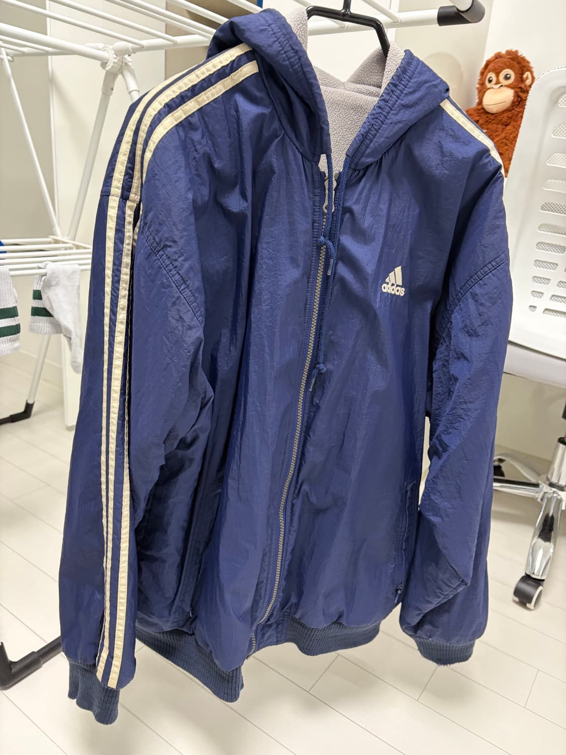 (vtg) 아디다스 리버시블 후리스&윈드브레이커 Lsize 상품이미지1