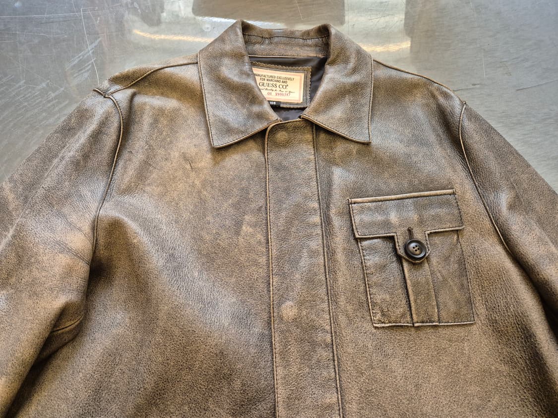 90s 게스 소기죽 자켓 상품이미지5